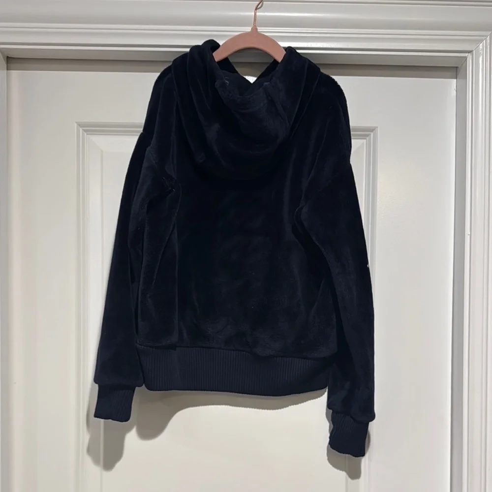 Athleta Blue Hooded Sweatshirt with Soft Fleece - Picture 2 of 4